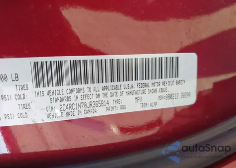 2018 Chrysler Pacifica Hybrid Limited z USA, uszkodzony, nr VIN 2C4RC1N70JR365814